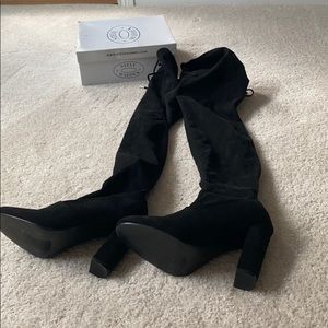Steve Madden suede thigh high boots